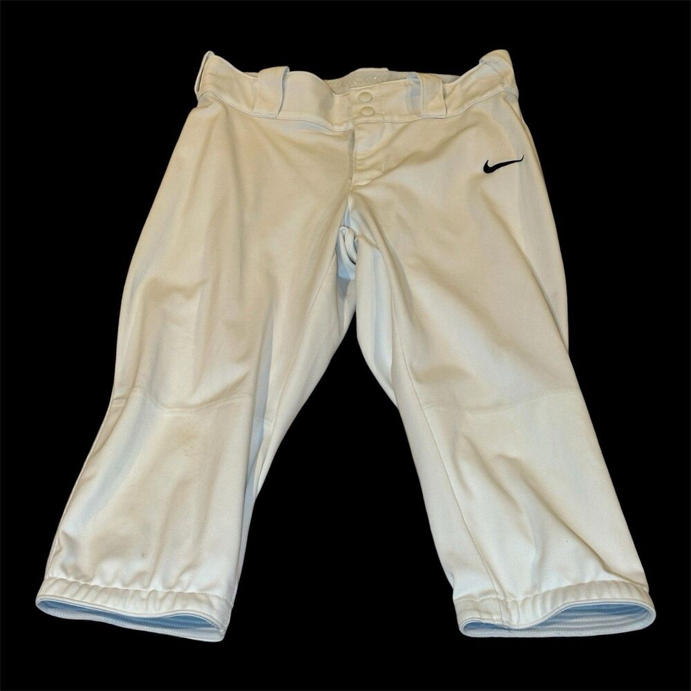 Nike Diamond Invader Women's Medium White 3/4 Length Softball Pants Knickers